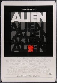 7x0451 ALIEN linen teaser 1sh 1979 Ridley Scott classic, a word of warning, great different image!