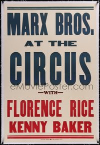 7x0459 AT THE CIRCUS linen Leader Press 1sh 1939 Marx Bros, Florence Rice & Kenny Baker, ultra rare!!