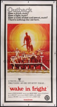 7x0353 WAKE IN FRIGHT linen Aust 3sh 1971 Ted Kotcheff Australian Outback creepy cult classic!