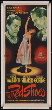 7x1062 RED SHOES linen Aust daybill 1949 Michael Powell & Emeric Pressburger, art of Shearer, rare!