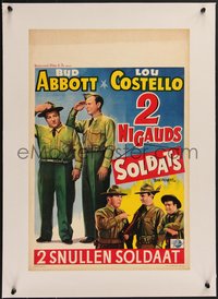 7x1072 BUCK PRIVATES linen Belgian R1950s Bud Abbott & Lou Costello, plus The Andrews Sisters!