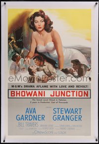 7x0468 BHOWANI JUNCTION linen 1sh 1955 sexy Eurasian beauty Ava Gardner in a flaming love story!