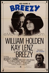 7x0193 BREEZY 1sh 1974 directed by Clint Eastwood who is shown, William Holden & Kay Lenz, very rare!