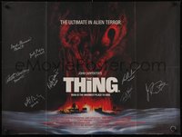 7x0007 THING signed British quad 1982 by John Carpenter, Keith David, Wilford Brimley + SIX more!