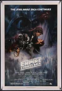 7x0535 EMPIRE STRIKES BACK linen NSS style 1sh 1980 Gone With The Wind style art by Roger Kastel!