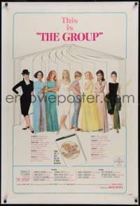 7x0564 GROUP linen 1sh 1966 Candice Bergen, Joan Hackett, Elizabeth Hartman, Jessica Walter & more!