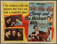 7x0141 BISHOP'S WIFE style B 1/2sh 1948 Cary Grant, Loretta Young, priest David Niven, ultra rare!