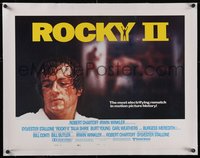 7x1132 ROCKY II linen style B int'l 1/2sh 1979 different image of Sylvester Stallone, ultra rare!