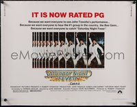 7x1133 SATURDAY NIGHT FEVER linen 1/2sh R1979 multiple images of John Travolta, it is now rated PG!