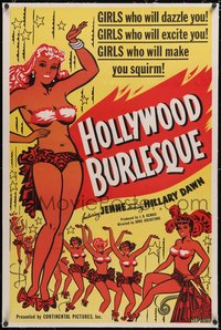 7x0580 HOLLYWOOD BURLESQUE linen 1sh 1949 girls who will dazzle you, excite you and make you squirm!