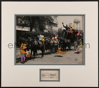 7x0013 WALT DISNEY signed 3x4 index card in 20x22 display 1968 by legend, w/limited edition print