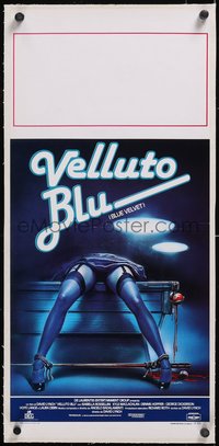 7x1012 BLUE VELVET linen Italian locandina 1986 directed by David Lynch, violent Enzo Sciotti art!