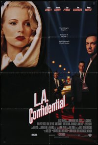 7x0202 L.A. CONFIDENTIAL int'l 1sh 1997 alternate image w/ Kim Basinger in black with white cloak!