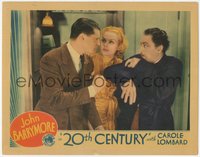 7x0224 20th CENTURY LC 1934 Forbes glares at Barrymore & Carole Lombard, Howard Hawks, ultra rare!