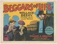 7x0210 BEGGARS OF LIFE TC 1928 Louise Brooks dessed as a boy with Wallace Beery & Arlen, ultra rare!