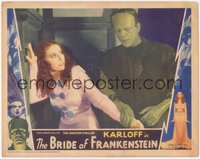 7x0228 BRIDE OF FRANKENSTEIN LC 1935 c/u monster Boris Karloff grabbing Valerie Hobson, ultra rare!