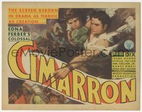 7x0211 CIMARRON TC 1931 Richard Dix & Irene Dunne, Best Picture Oscar-winning western, rare!