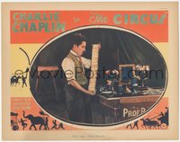 7x0231 CIRCUS LC 1928 great image of Charlie Chaplin as The Tramp doing card trick, ultra rare!