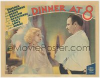 7x0237 DINNER AT 8 LC 1933 classic c/u of sexiest Jean Harlow glaring at Wallace Beery, ultra rare!