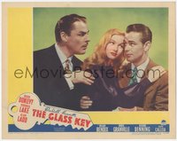 7x0244 GLASS KEY LC 1942 best close up of sexiest Veronica Lake between Alan Ladd & Brian Donlevy!