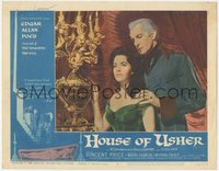 7x0247 HOUSE OF USHER signed LC #6 1960 by BOTH Roger Corman AND Vincent Price, Edgar Allan Poe!