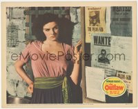 7x0269 OUTLAW LC 1941 sexiest young Jane Russell w/knife over Buetel, rare aborted 1st release!