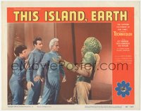 7x0281 THIS ISLAND EARTH LC #2 1955 best card in set showing c/u of the alien monster with 3 stars!