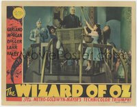 7x0288 WIZARD OF OZ LC 1939 Judy Garland, Ray Bolger, Bert Lahr & Haley by Frank Morgan in balloon!