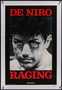 7x0695 RAGING BULL linen teaser 1sh 1980 Martin Scorsese, classic Kunio Hagio art of Robert De Niro!