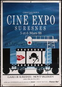 7x0400 CINE EXPO linen 47x68 French film festival poster 1988 Jouineau Bourduge art, ultra rare!