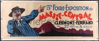 7x0407 FOIRE-EXPOSITION DU MASSIF-CENTRAL linen 31x78 French special poster 1935 Chanonat art, rare!