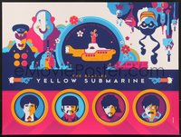 7x0128 YELLOW SUBMARINE #44/135 variant edition set of 5 18x24 art prints 2012 Whalen, Beatles!