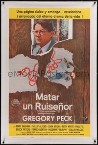 7x0778 TO KILL A MOCKINGBIRD linen Spanish/US 1sh 1963 Gregory Peck classic, from Harper Lee's novel!