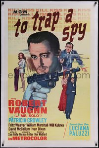 7x0779 TO TRAP A SPY linen int'l 1sh 1966 Robert Vaughn, David McCallum, The Man from UNCLE!