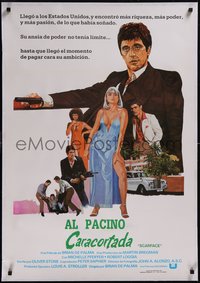 7x0931 SCARFACE linen Venezuelan 1983 Al Pacino as Tony Montana, Brian De Palma, Oliver Stone!