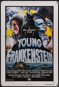 7x0827 YOUNG FRANKENSTEIN linen B 1sh 1974 Mel Brooks, John Alvin art of Wilder, Boyle & Feldman!