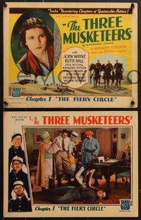 7x0299 THREE MUSKETEERS 8 chapter 1 LCs 1933 early John Wayne Mascot serial, full-color & ultra rare!