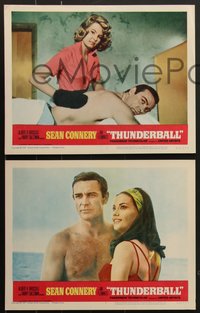 7x0300 THUNDERBALL 8 LCs 1965 Sean Connery as James Bond 007, Celi, Paluzzi, Auger, complete set!