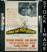 #1421 TAKE THE HIGH GROUND 1sh '53 Widmark 