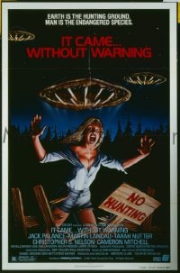 Q879 WITHOUT WARNING one-sheet movie poster '80 feeds on human flesh!