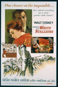 Q169 MIRACLE OF THE WHITE STALLIONS one-sheet movie poster '63