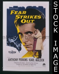 #386 FEAR STRIKES OUT 1sh '57 Perkins 