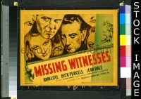C391 MISSING WITNESSES title lobby card '37 W. Clemens