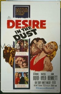 #361 DESIRE IN THE DUST 1sh '60 Burr, Hyer 