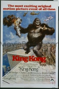 P970 KING KONG one-sheet movie poster '76 BIG Ape, Jessica Lange