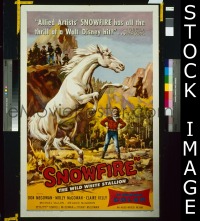 #1372 SNOWFIRE 1sh '58 wild white stallion! 