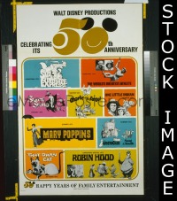 WALT DISNEY 50TH ANNIVERSARY 1sheet