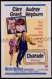 #4281 CHARADE 1sh '63 Grant, Hepburn 