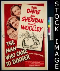 #4984 MAN WHO CAME TO DINNER 1sh '42 Davis 