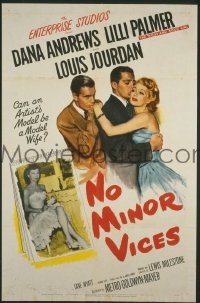 #1611 NO MINOR VICES 1sh '48 Dana Andrews 